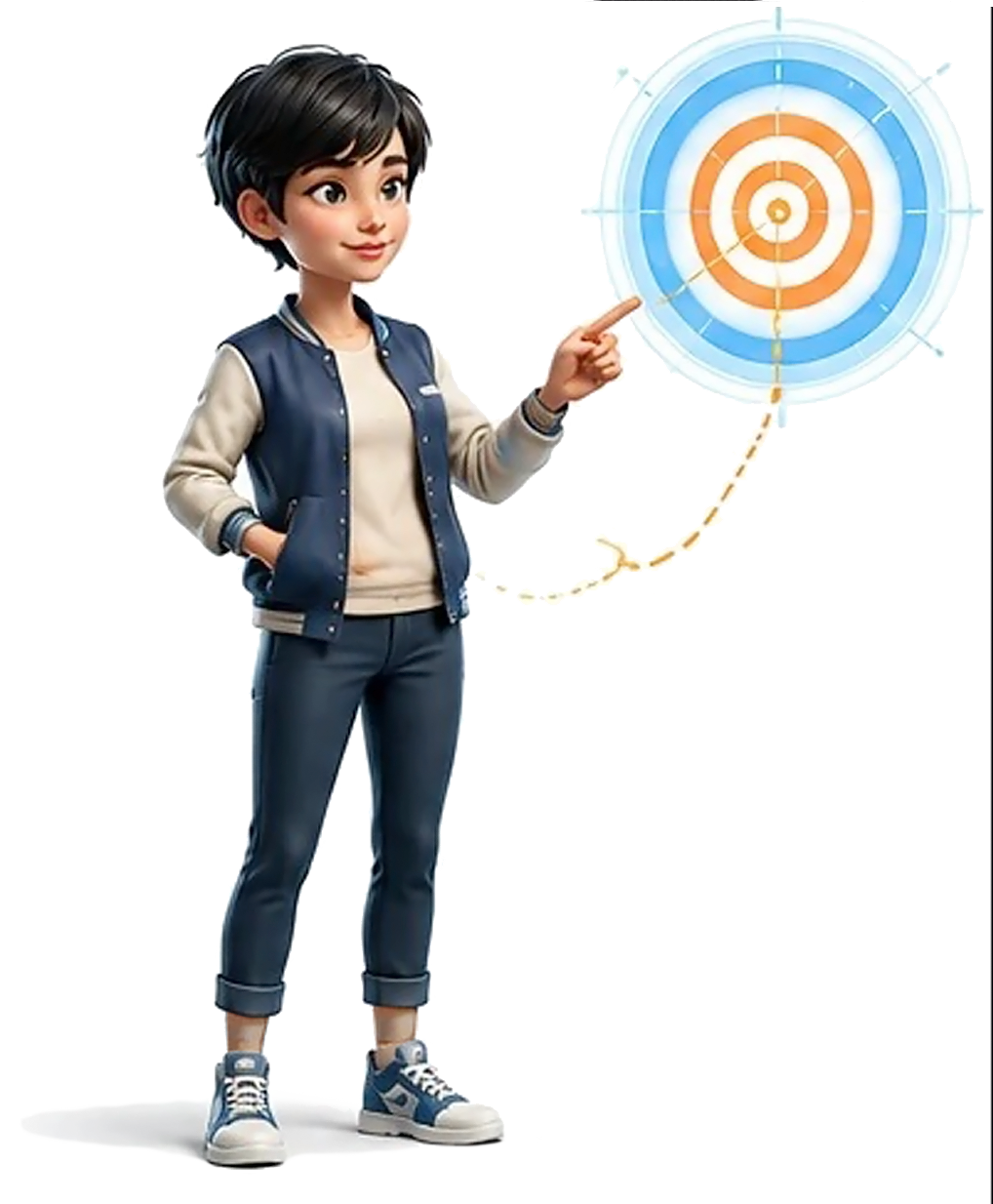 شخصیت دانش‌آموز کنار هدف